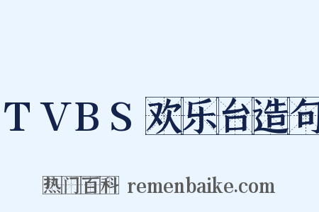 TVBS欢乐台造句是什么意思的图片